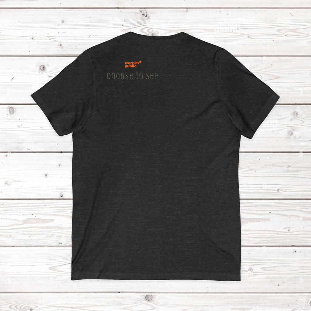 Brain User or Abuser Mens V-Neck Tee — Choose to See Graphic Awareness Shirt