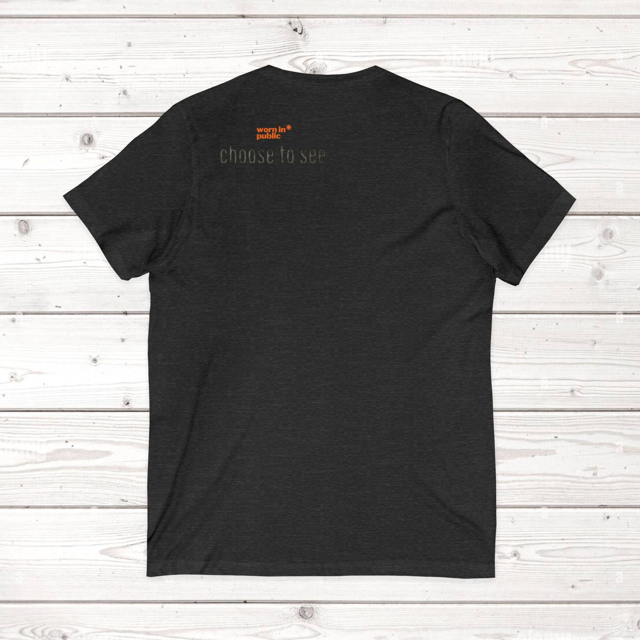 Brain User or Abuser Mens V-Neck Tee — Choose to See Graphic Awareness Shirt