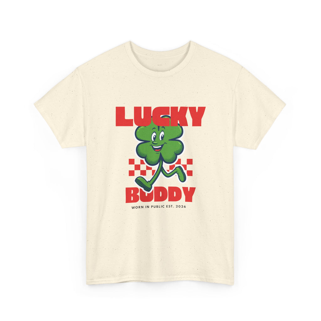 Lucky Buddy Clover T-Shirt | Retro Checker St. Patrick's Day Graphic Tee