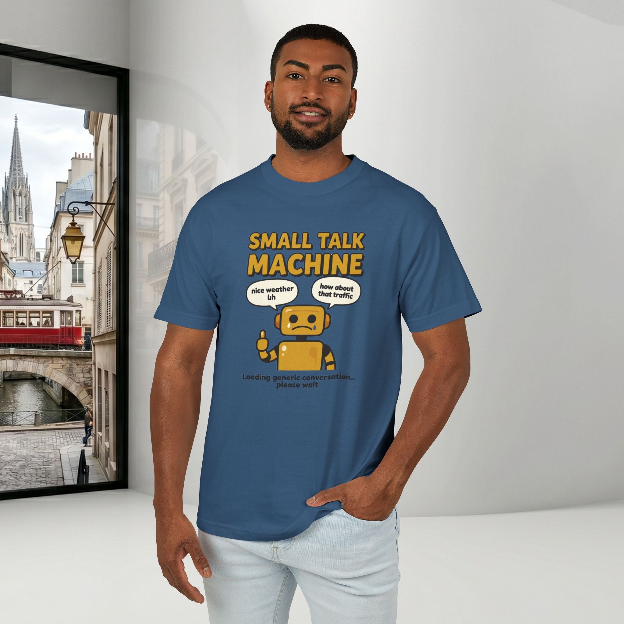 Small Talk Machine Unisex T-Shirt | Funny Introvert Gift Graphic Tee