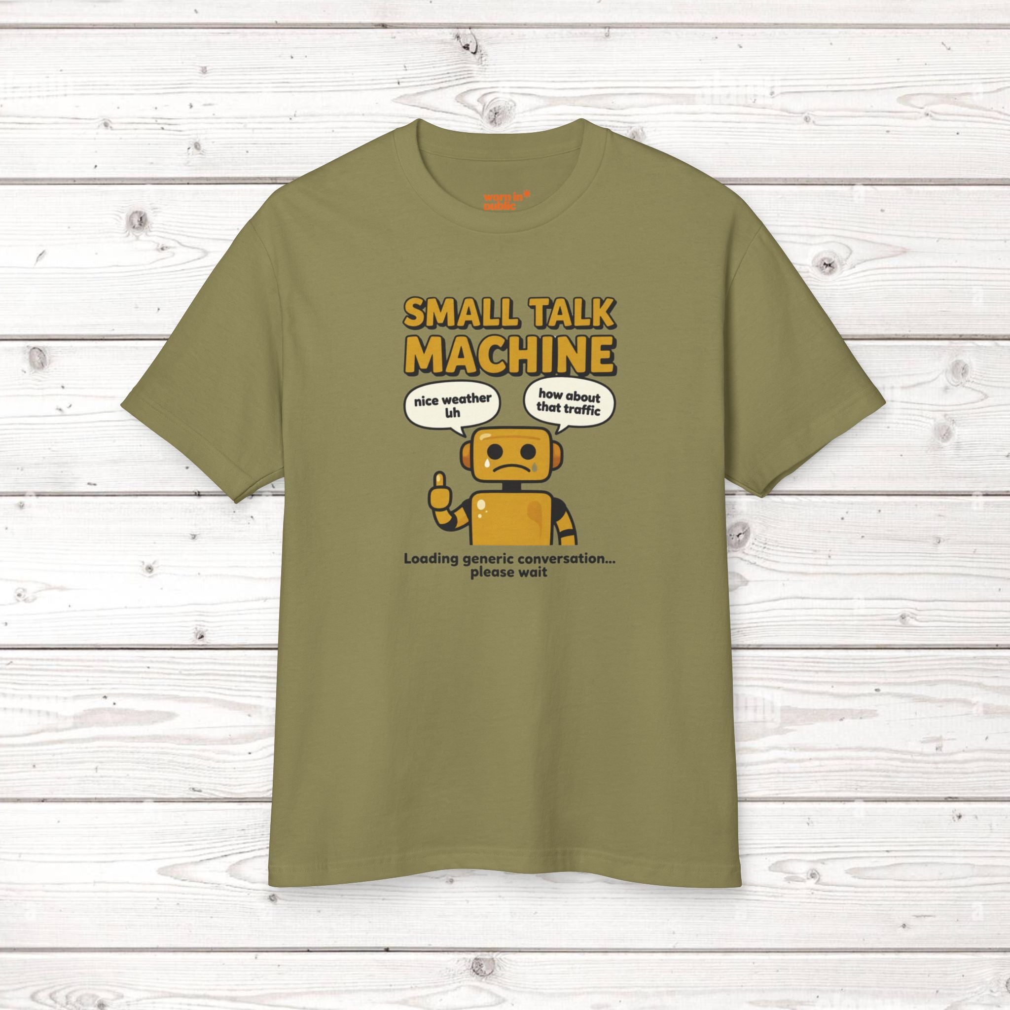 Small Talk Machine Unisex T-Shirt | Funny Introvert Gift Graphic Tee