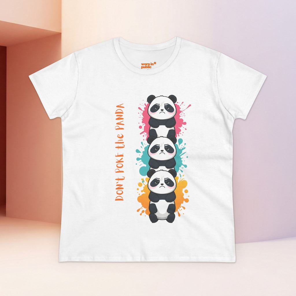 Don't Poke the Panda Women's T-Shirt | Cute Panda Stack Graphic Tee