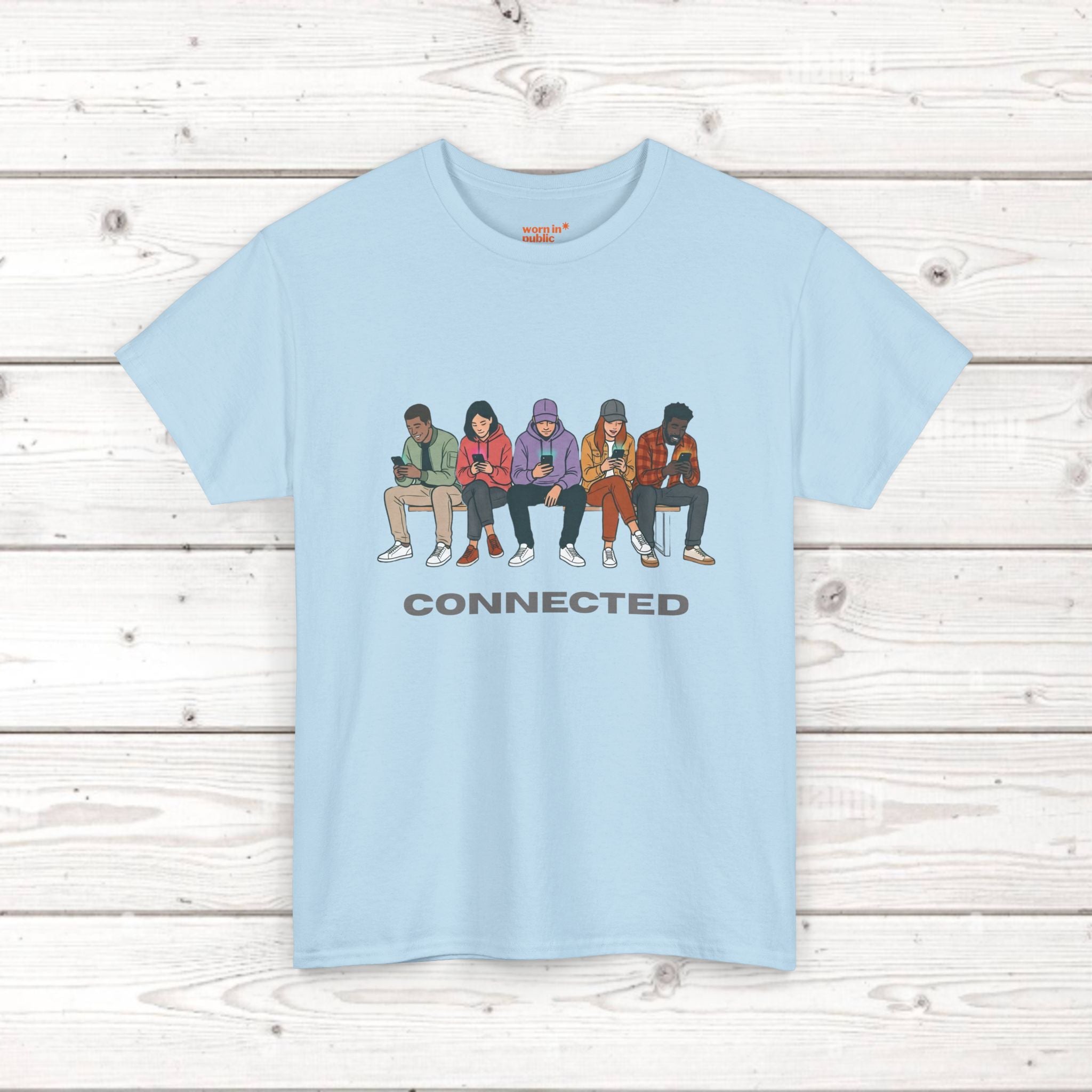 Connected Friends Graphic Tee – Casual Unisex Crewneck Shirt