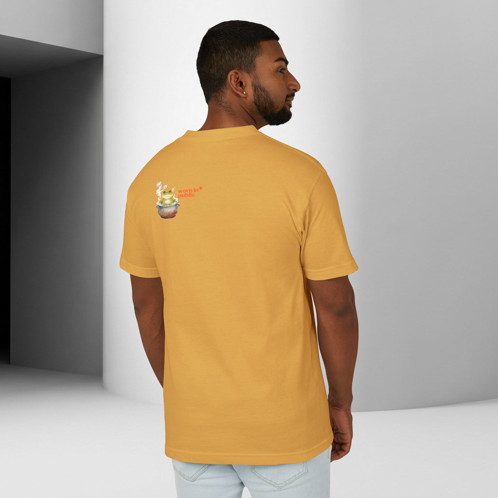 Graphic Unisex Tee — 'We Are Just The Frog in the Boiling Water' Funny Frog Shirt