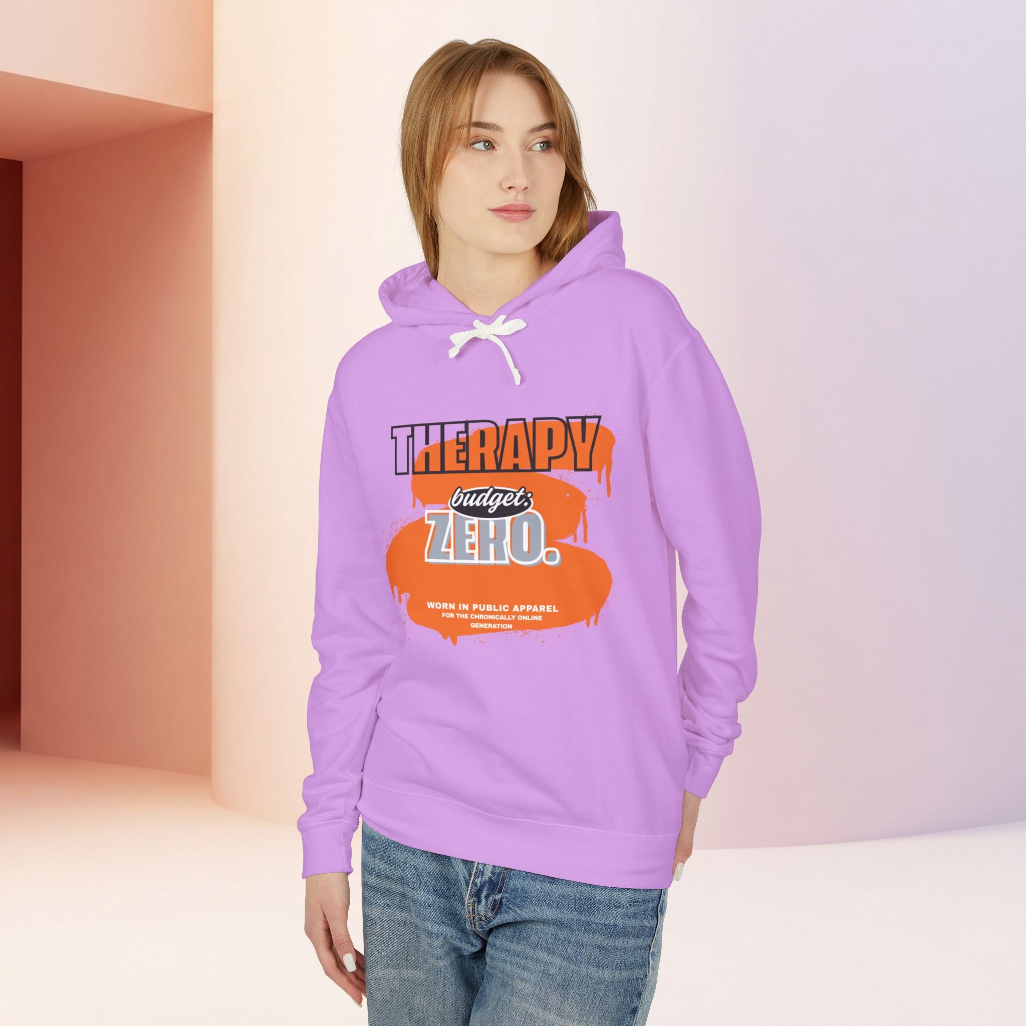 Therapy Budget Zero Hoodie | Funny Mental Health Humor Pullover