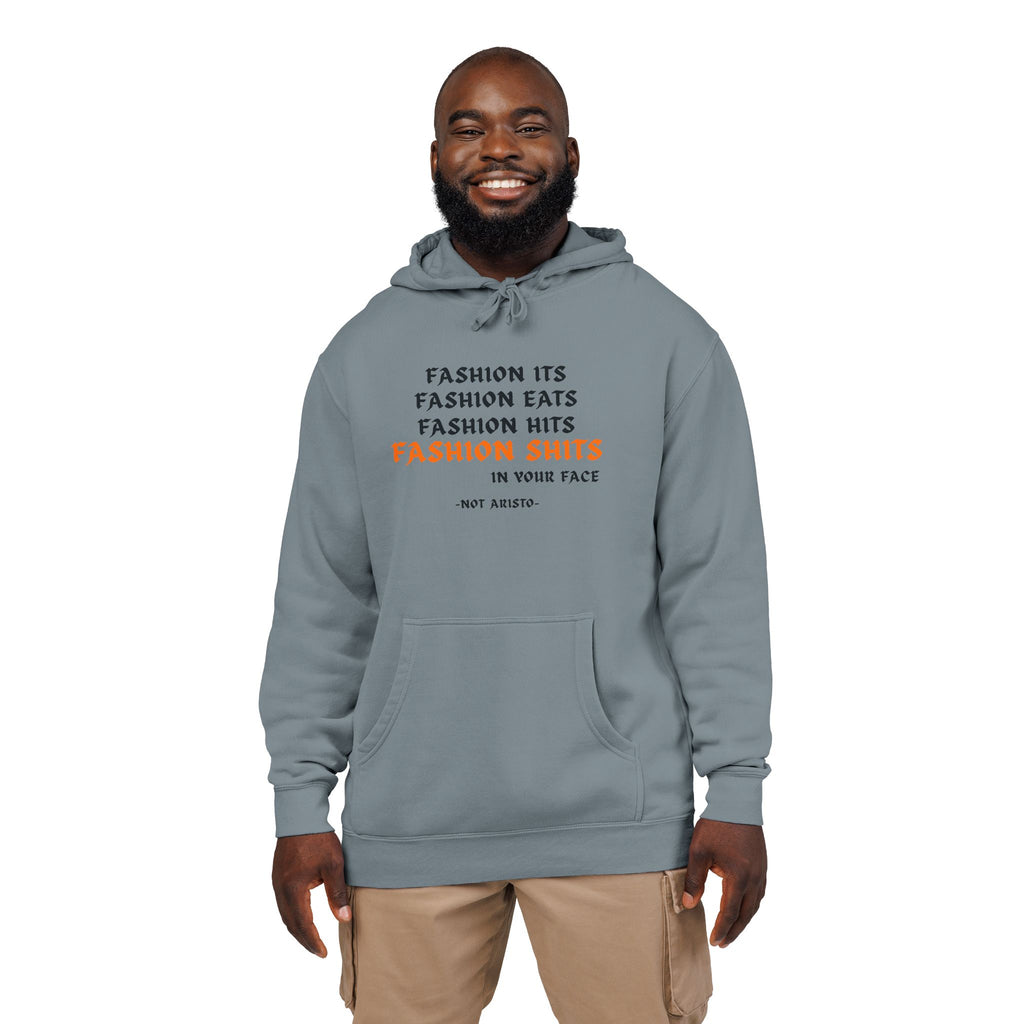 Fashion SHITS Hoodie | Minimal 'Crate' Graphic Pullover in Vintage Wash