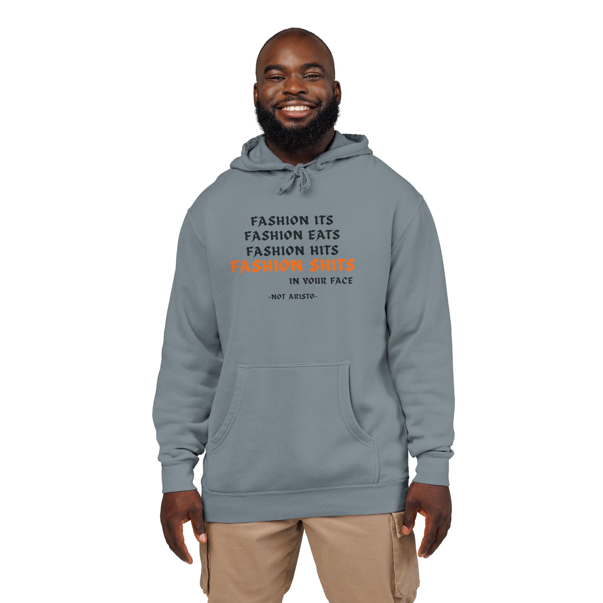 Fashion SHITS Hoodie | Minimal 'Crate' Graphic Pullover in Vintage Wash