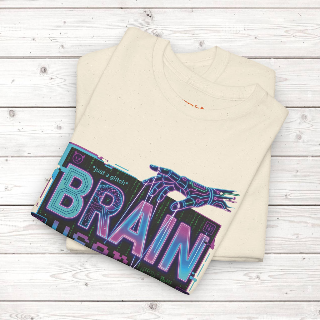Brain User or Abuser GEN Z Unisex Tee — Retro Cyberpunk "Use Your Brain" Graphic T-Shirt