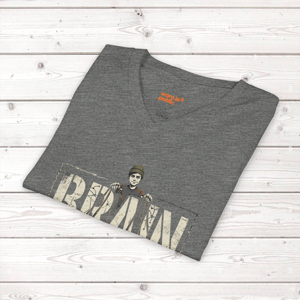Brain User or Abuser Mens V-Neck Tee — Choose to See Graphic Awareness Shirt