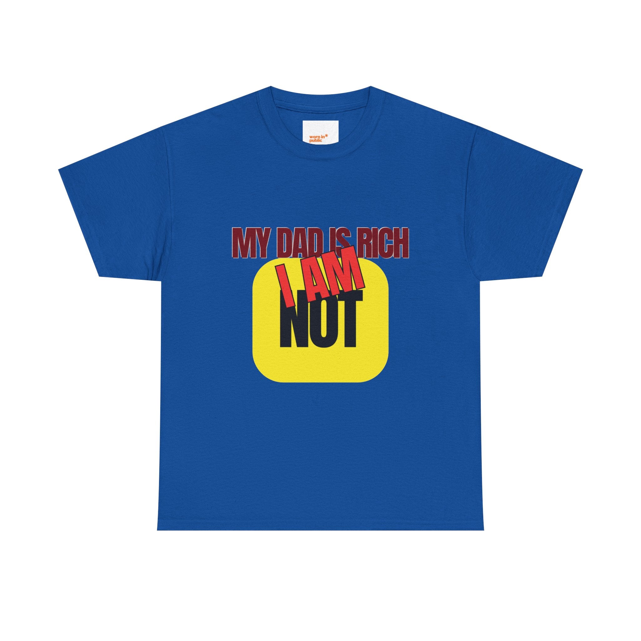 My Dad Is Rich I Am Not T-Shirt | Funny Sarcastic Money Humor Graphic Tee