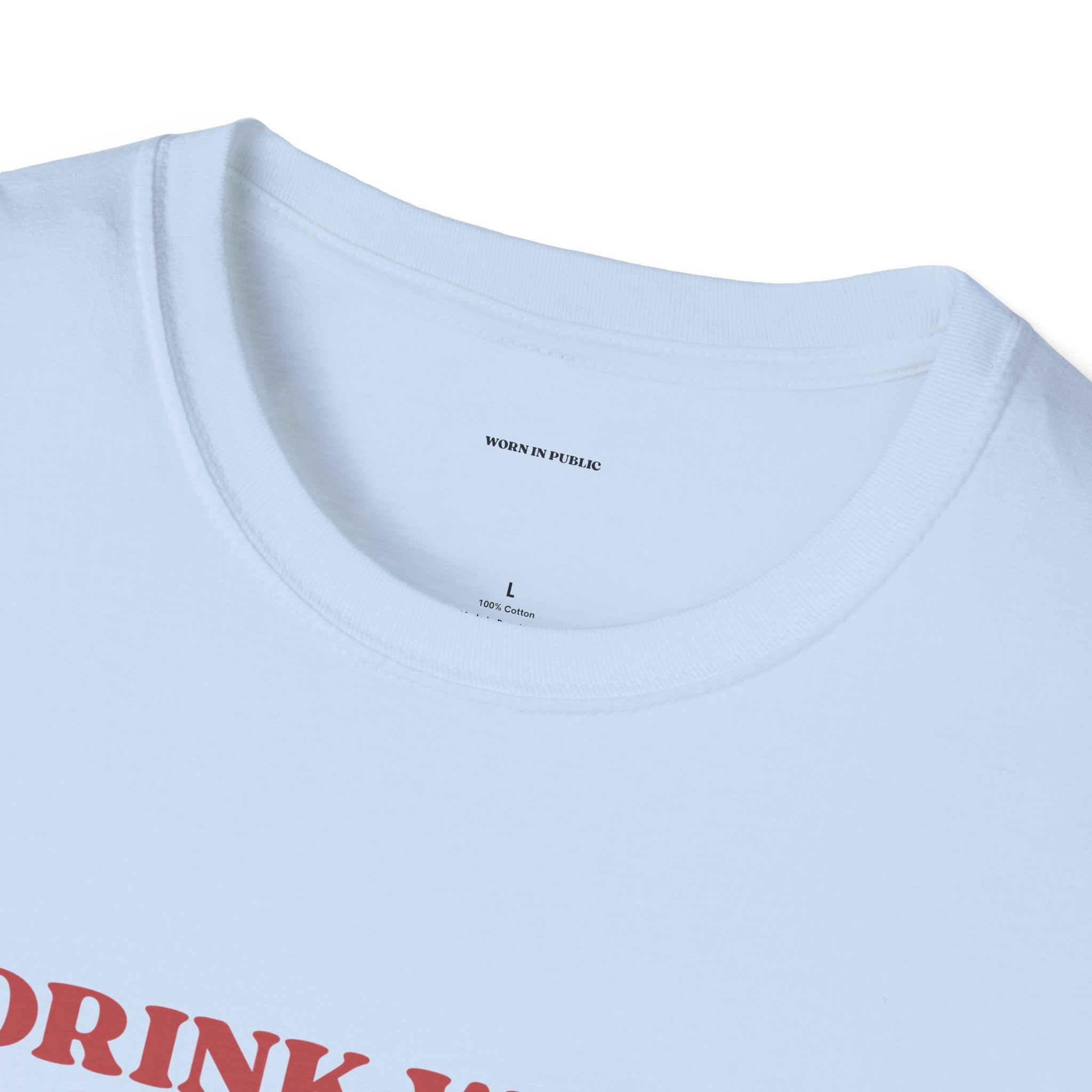 Drink Wine, Scare Easily, Repeat T-Shirt | Funny Smiling Face Graphic Tee