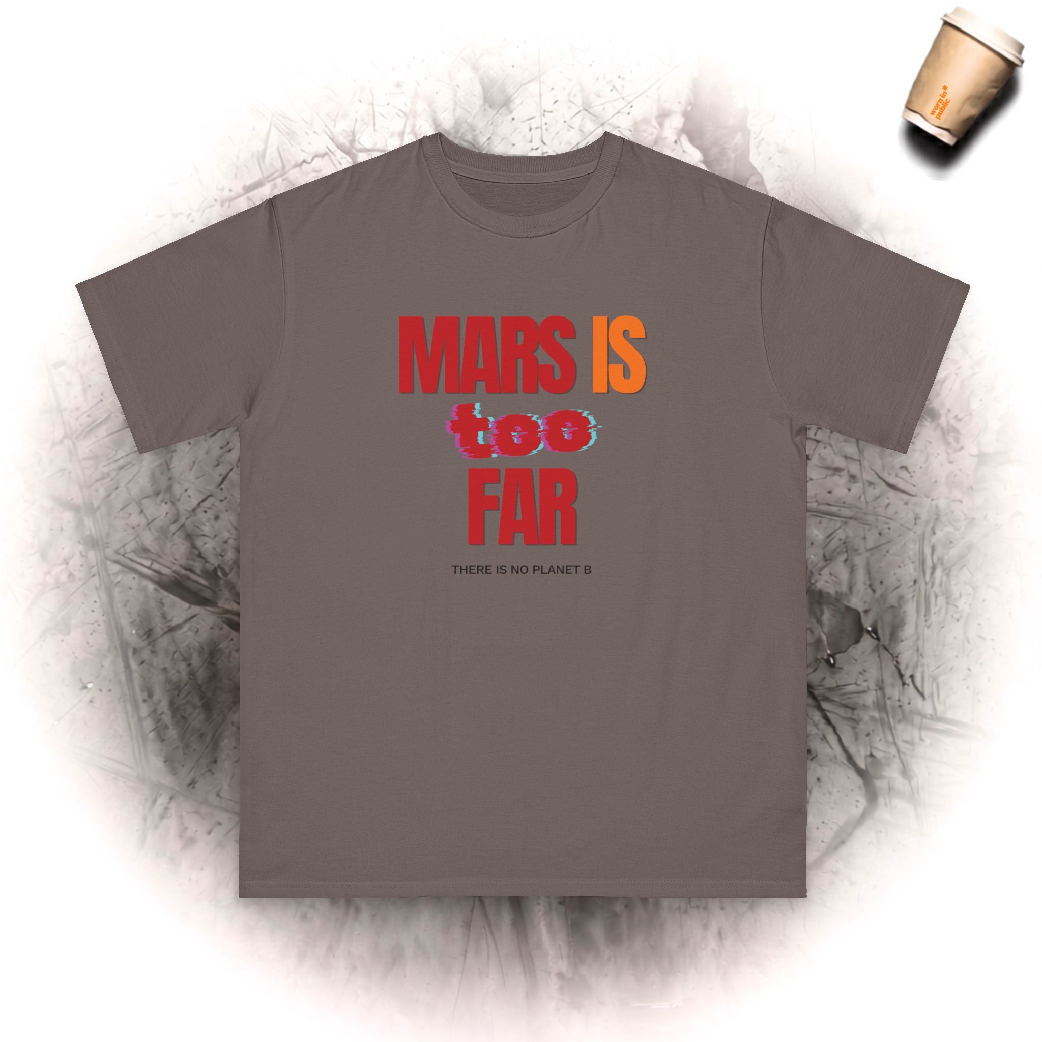 Mars Is Too Far BIO T-Shirt – Retro Weltraum Grafik T-Shirt