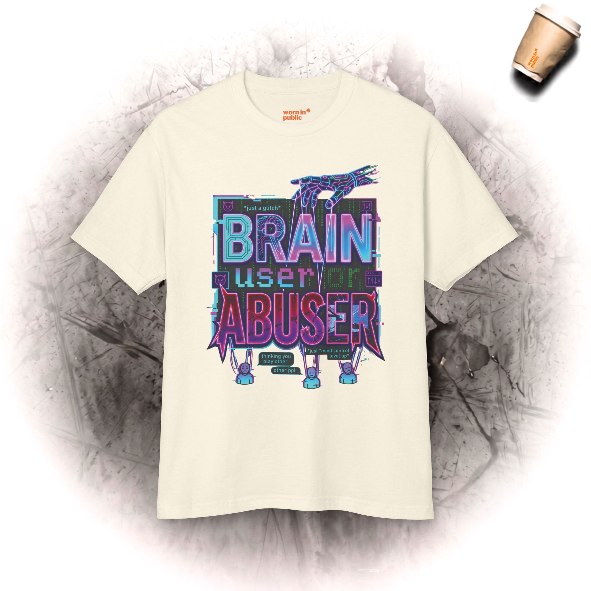 Brain User or Abuser GEN Z | Retro Cyberpunk Graphic Tee