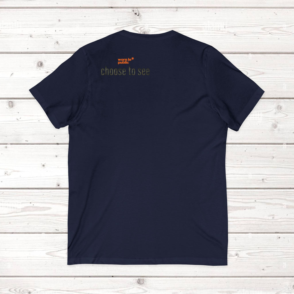 Brain User or Abuser Mens V-Neck Tee — Choose to See Graphic Awareness Shirt