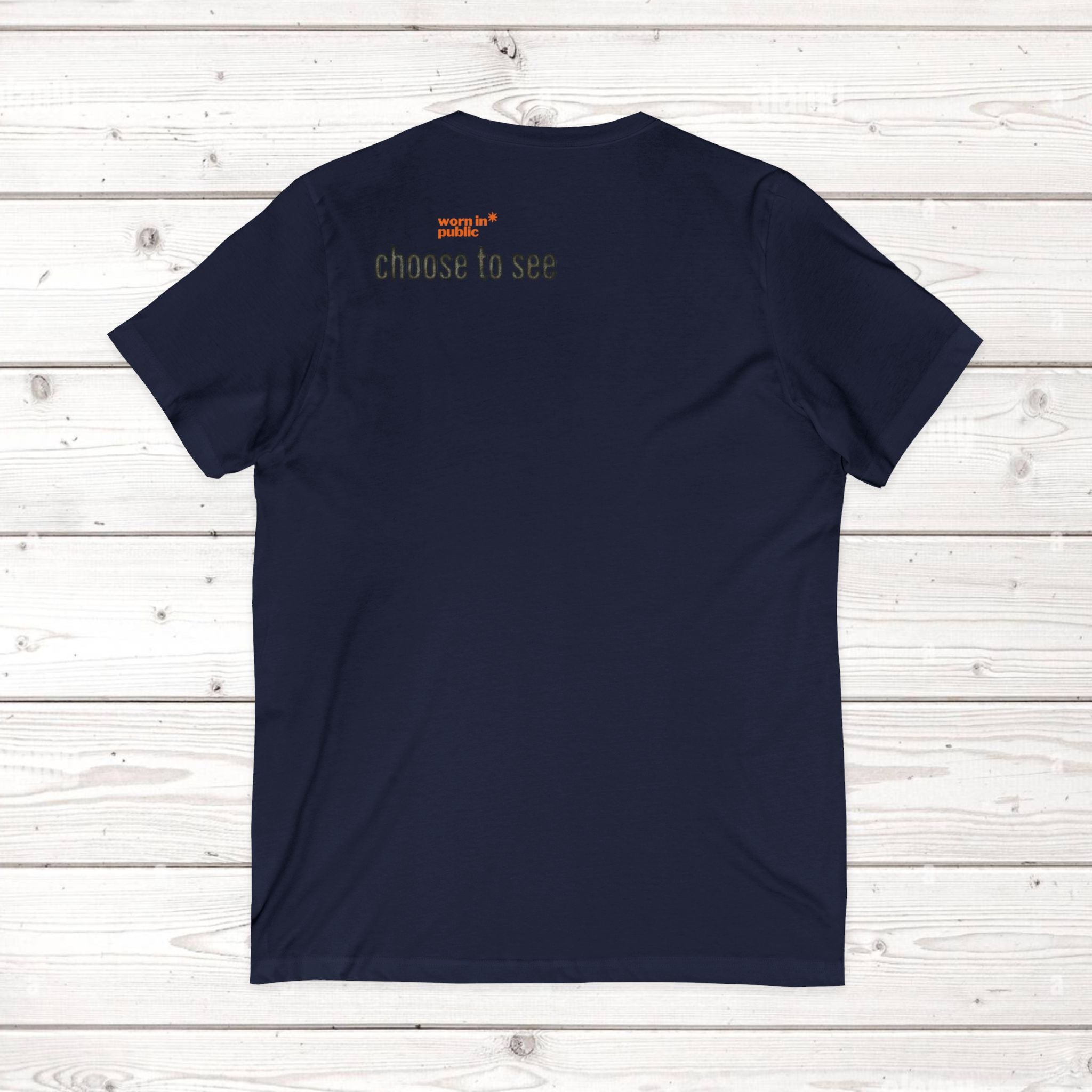 Brain User or Abuser Mens V-Neck Tee — Choose to See Graphic Awareness Shirt