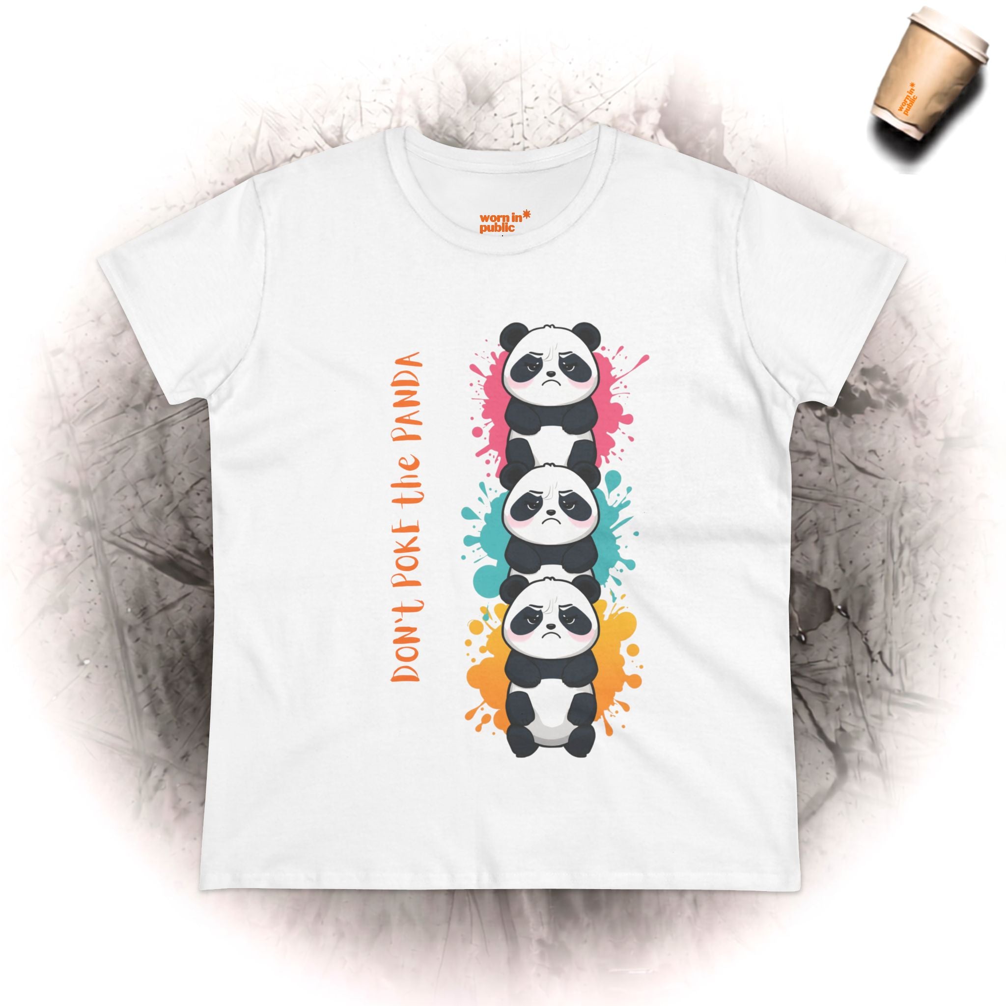 Don't Poke the Panda Women's T-Shirt | Cute Panda Stack Graphic Tee