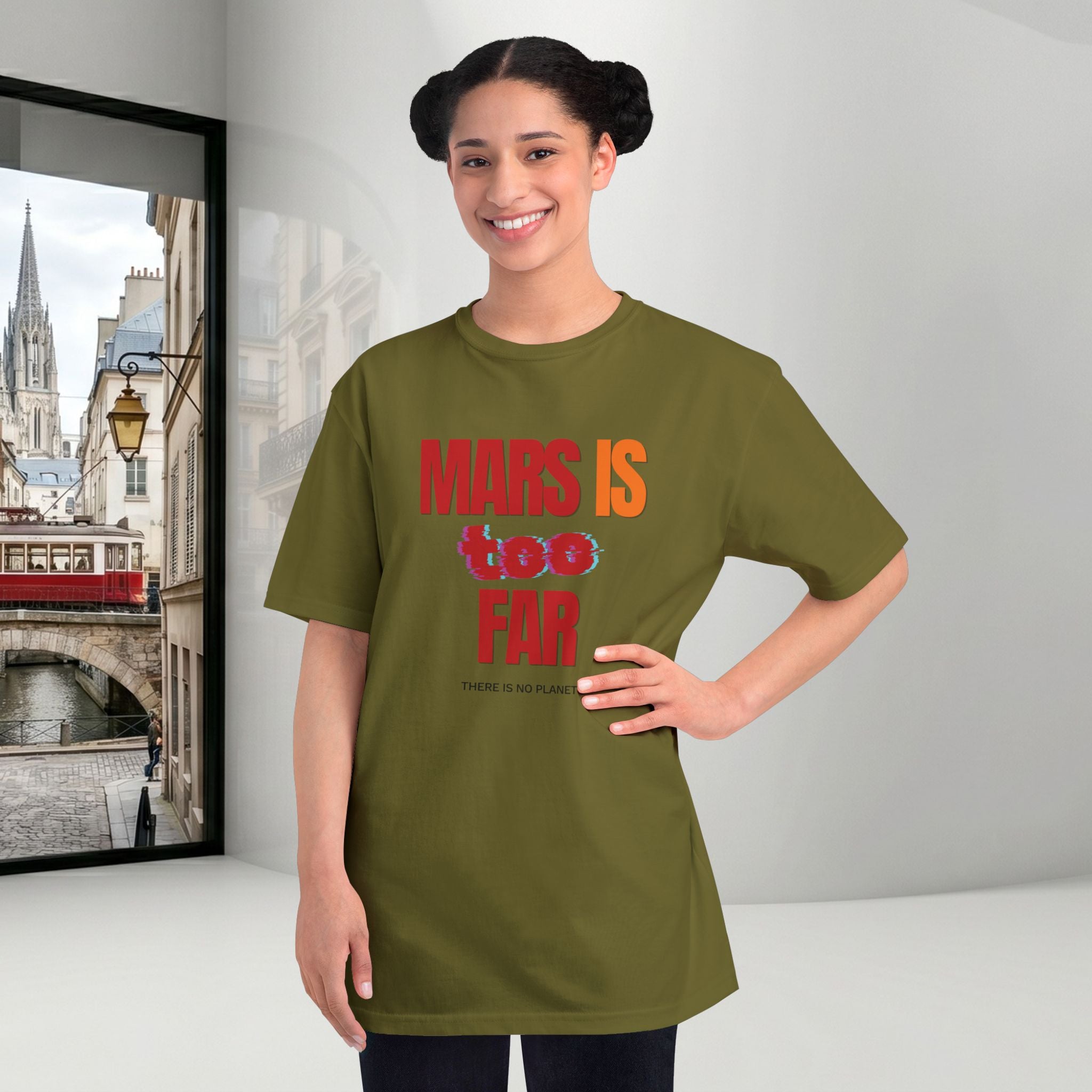 Mars Is Too Far ORGANIC T-Shirt — Retro Space Graphic Tee