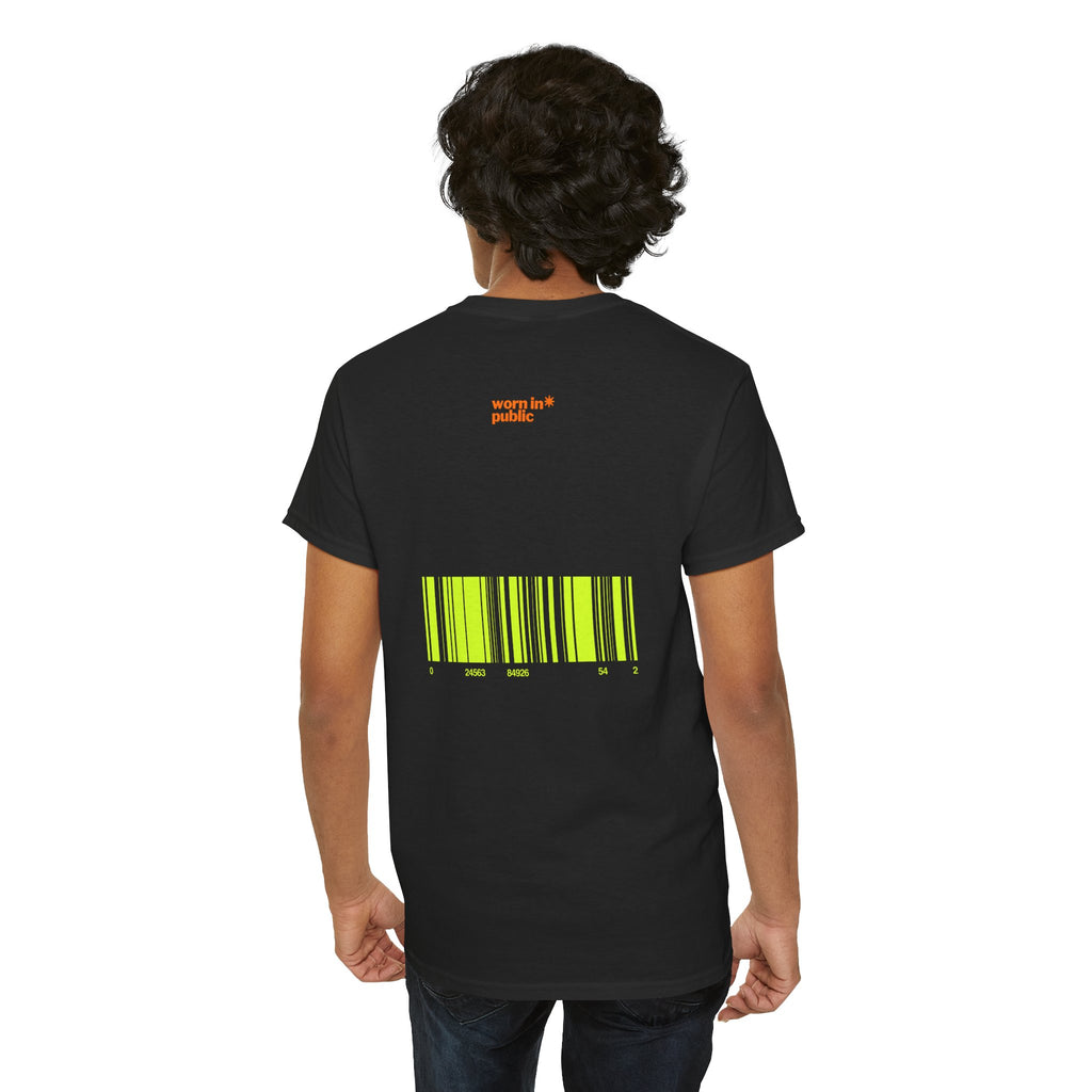 Luxuries of Life Neon Abstract Wave T-Shirt | Barcode Graphic Tee