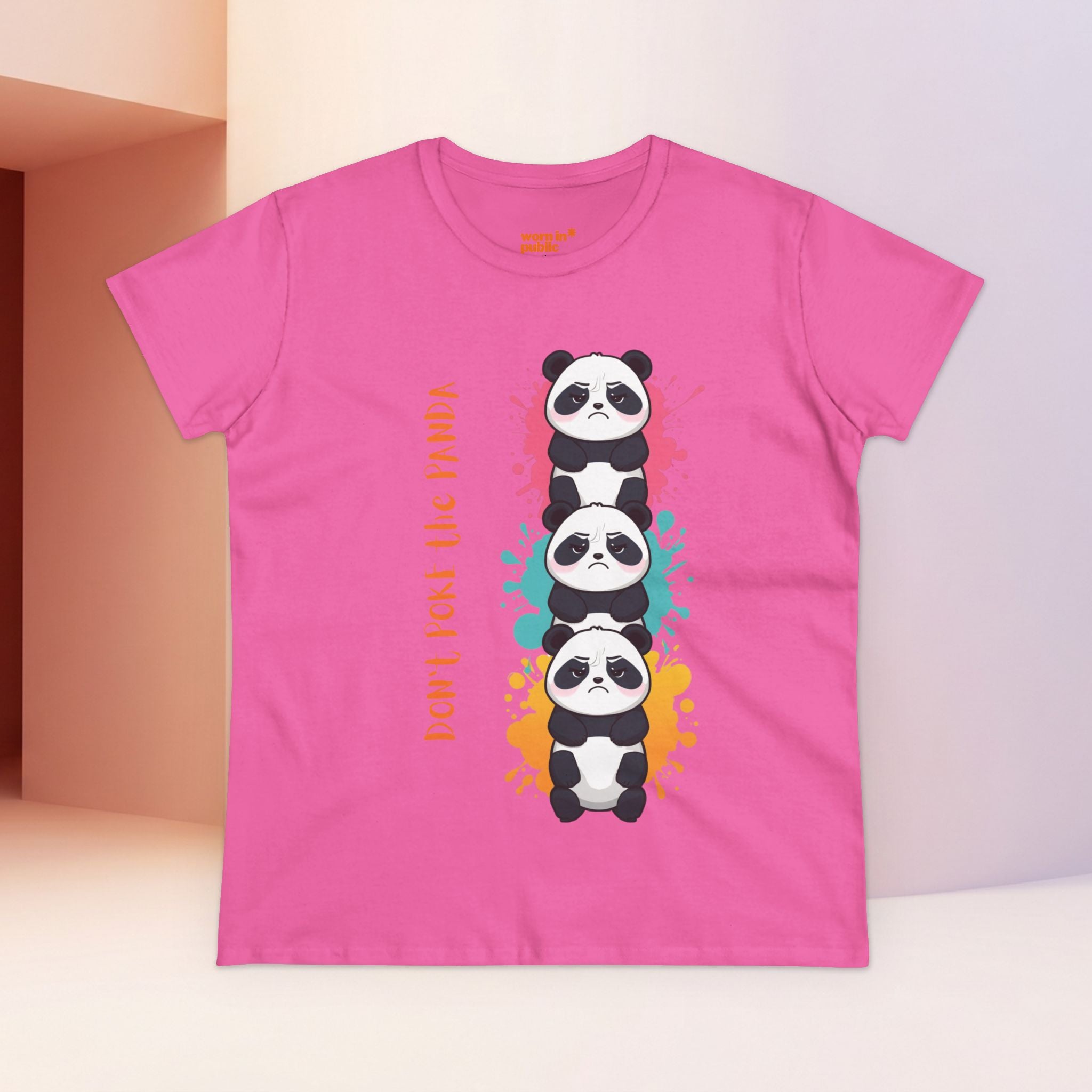 Don't Poke the Panda Women's T-Shirt | Cute Panda Stack Graphic Tee