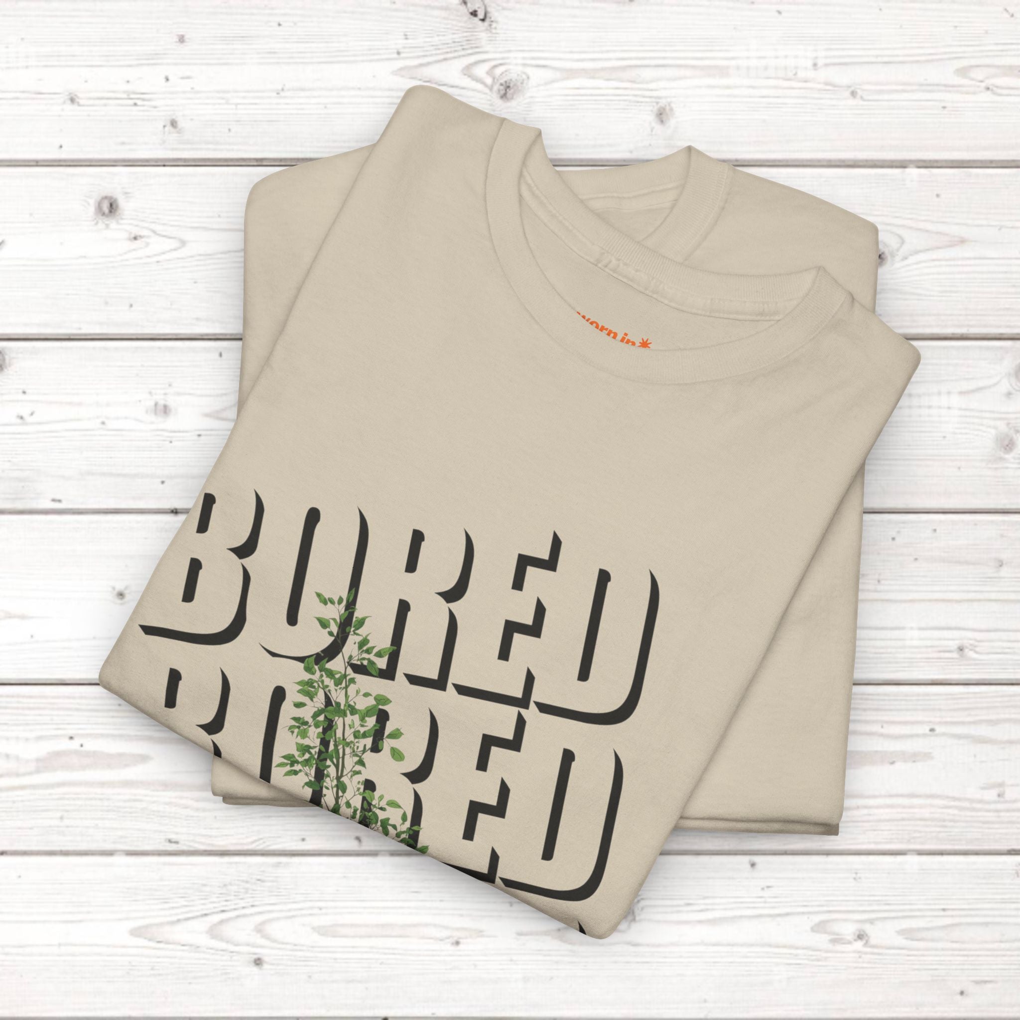 Unisex Botanical Tee — "Feel Free to Be Bored" Graphic T-Shirt