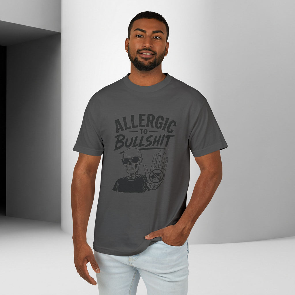 Allergic to Bullshit Unisex Tee — Graphic Skull Hand Tee