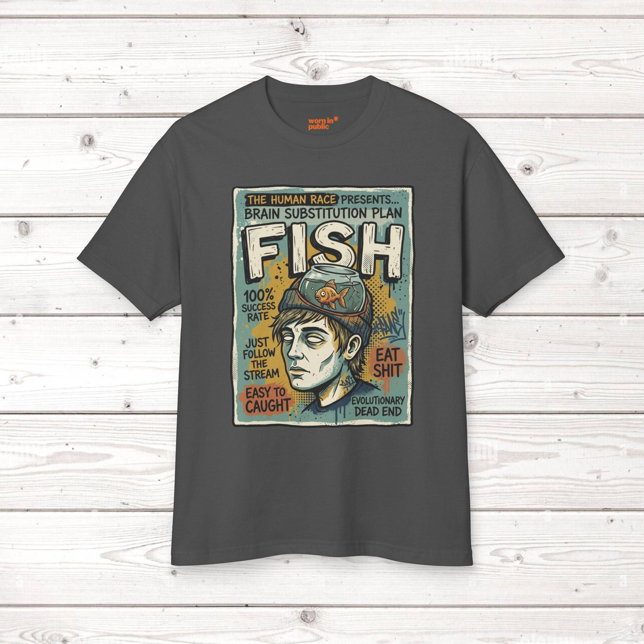 Fish Brain | Unisex Vintage Surreal Graphic Tee