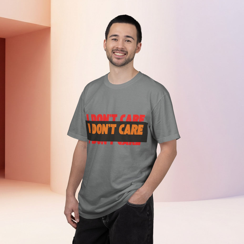 I Don't Care Graphic T-Shirt | Bold Statement Tee with 'I DON'T CARE' Print