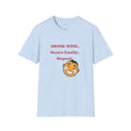 Drink Wine, Scare Easily, Repeat T-Shirt | Funny Smiling Face Graphic Tee