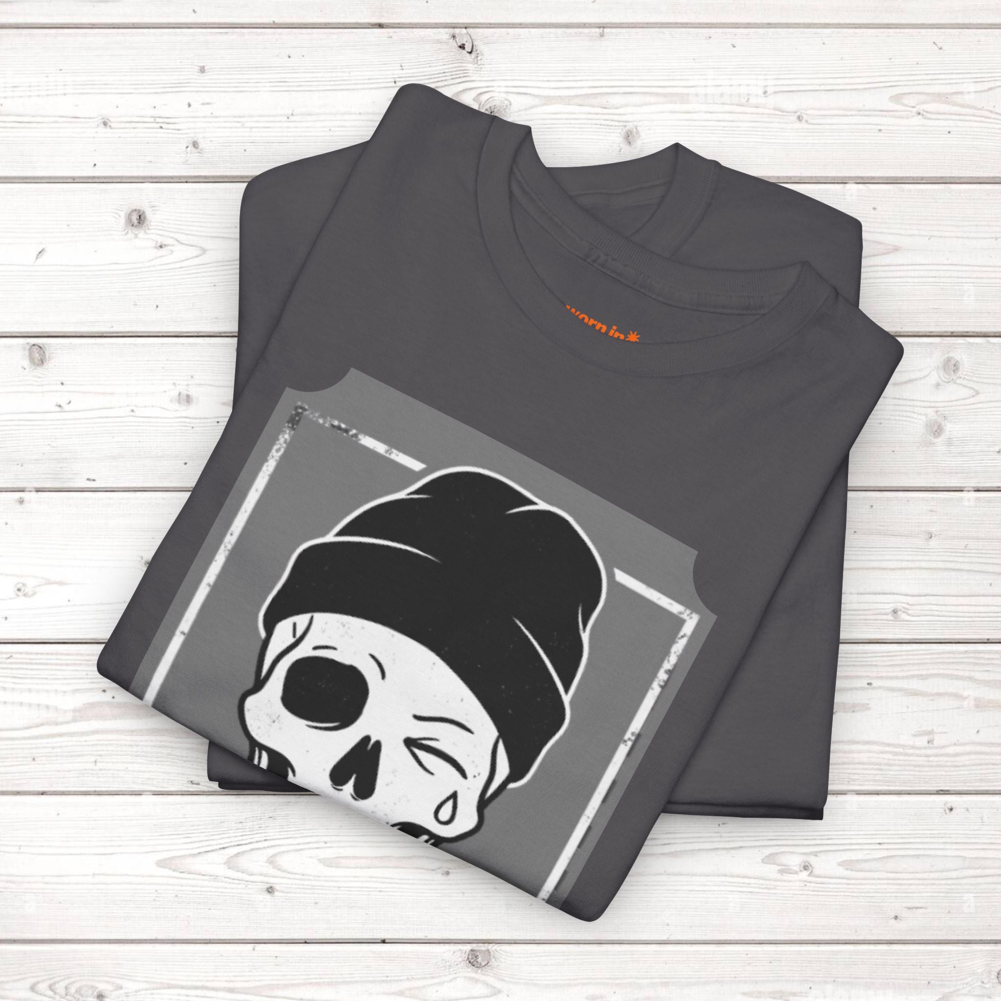 Too Tired To Care Skull T-Shirt | Funny Sarcastic Graphic Tee for the Exhausted