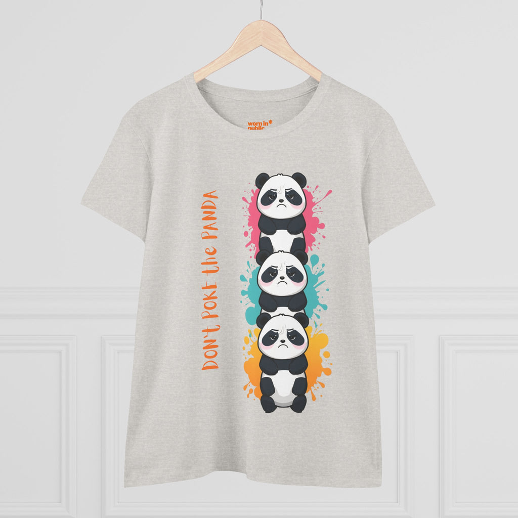 Don't Poke the Panda Women's T-Shirt | Cute Panda Stack Graphic Tee
