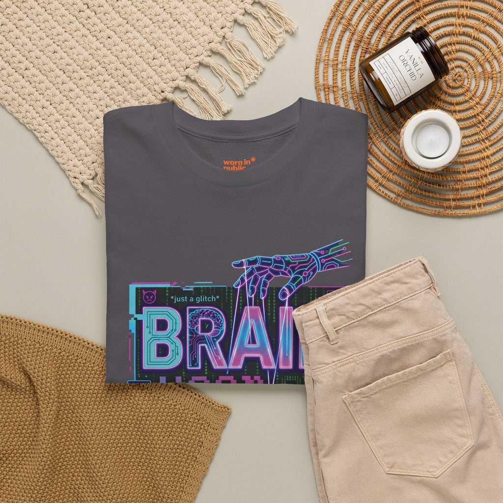 Brain User or Abuser GEN Z Unisex Tee — Retro Cyberpunk "Use Your Brain" Graphic T-Shirt