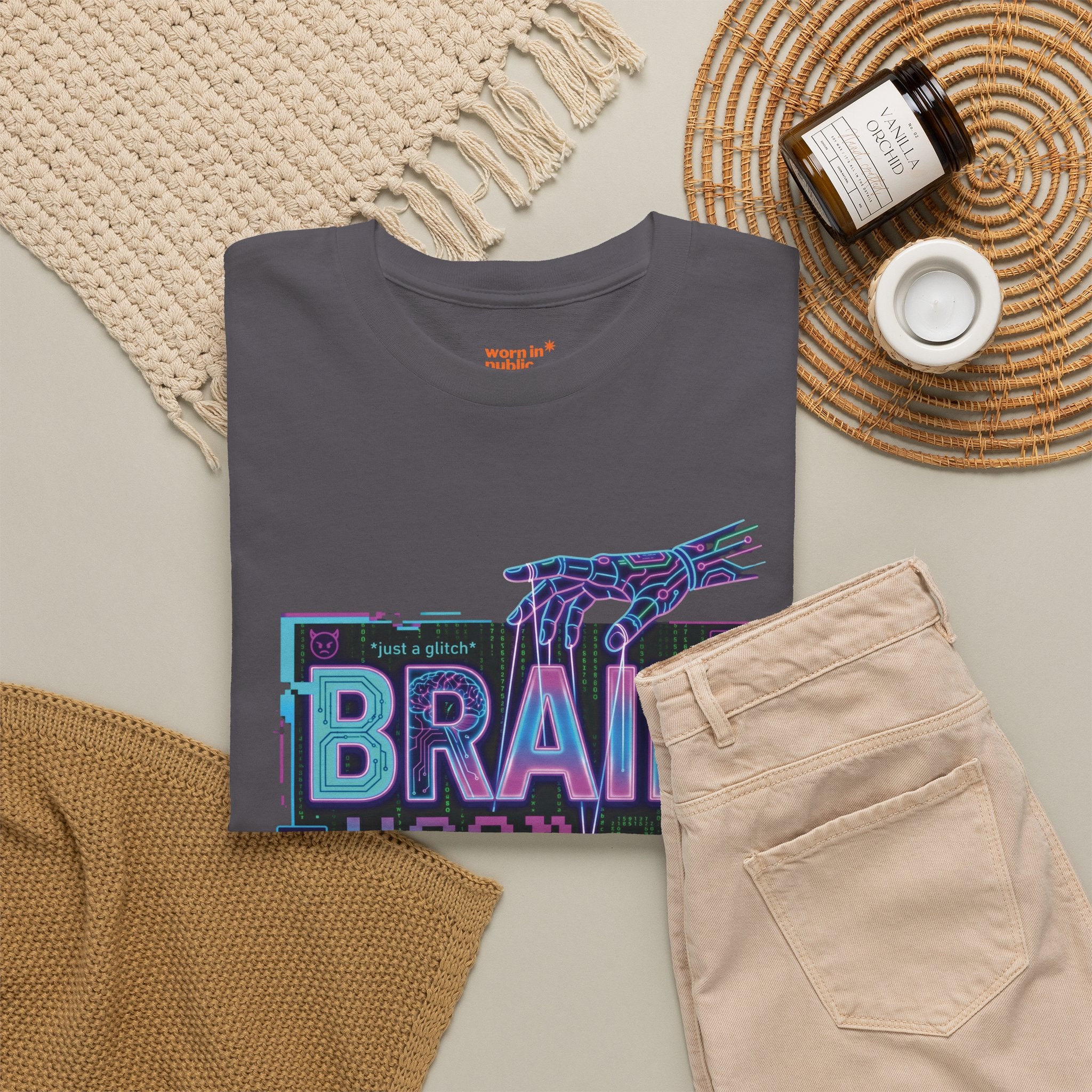 Brain User or Abuser GEN Z Unisex Tee — Retro Cyberpunk "Use Your Brain" Graphic T-Shirt