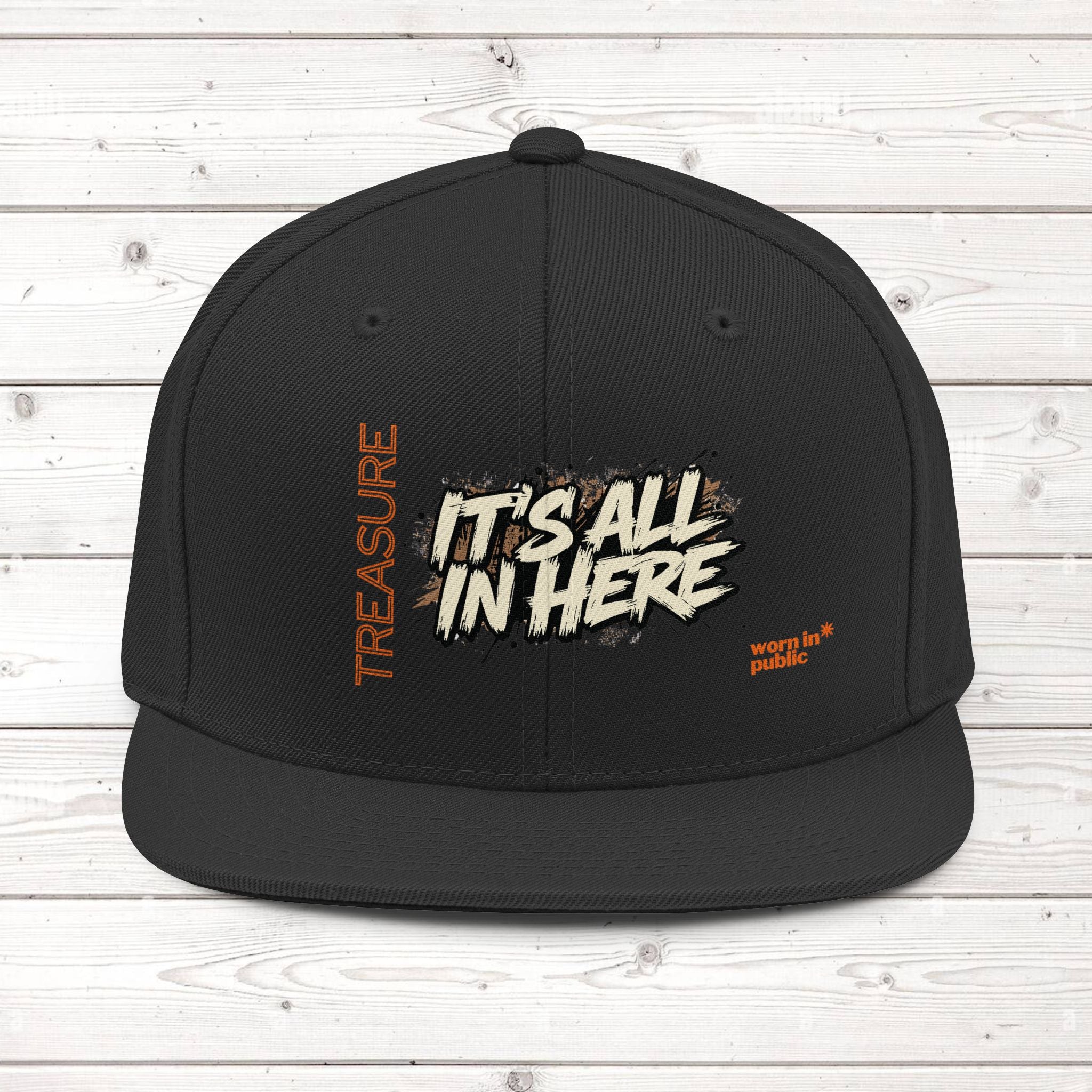 It's All In Here Snapback Hat | Funny Graphic Trucker Cap