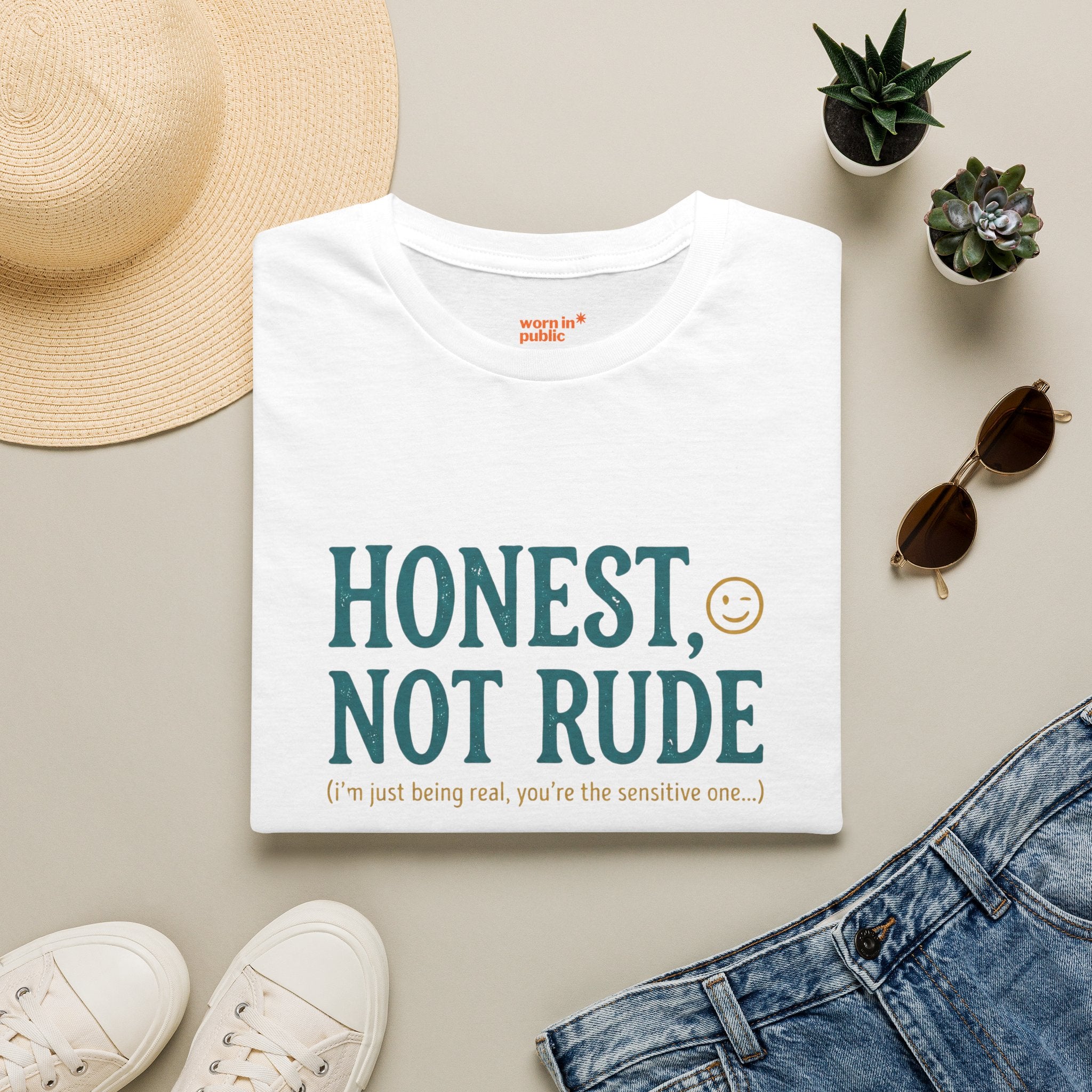Honest Not Rude | Funny Sarcastic Unisex Graphic Tee for Real Talk