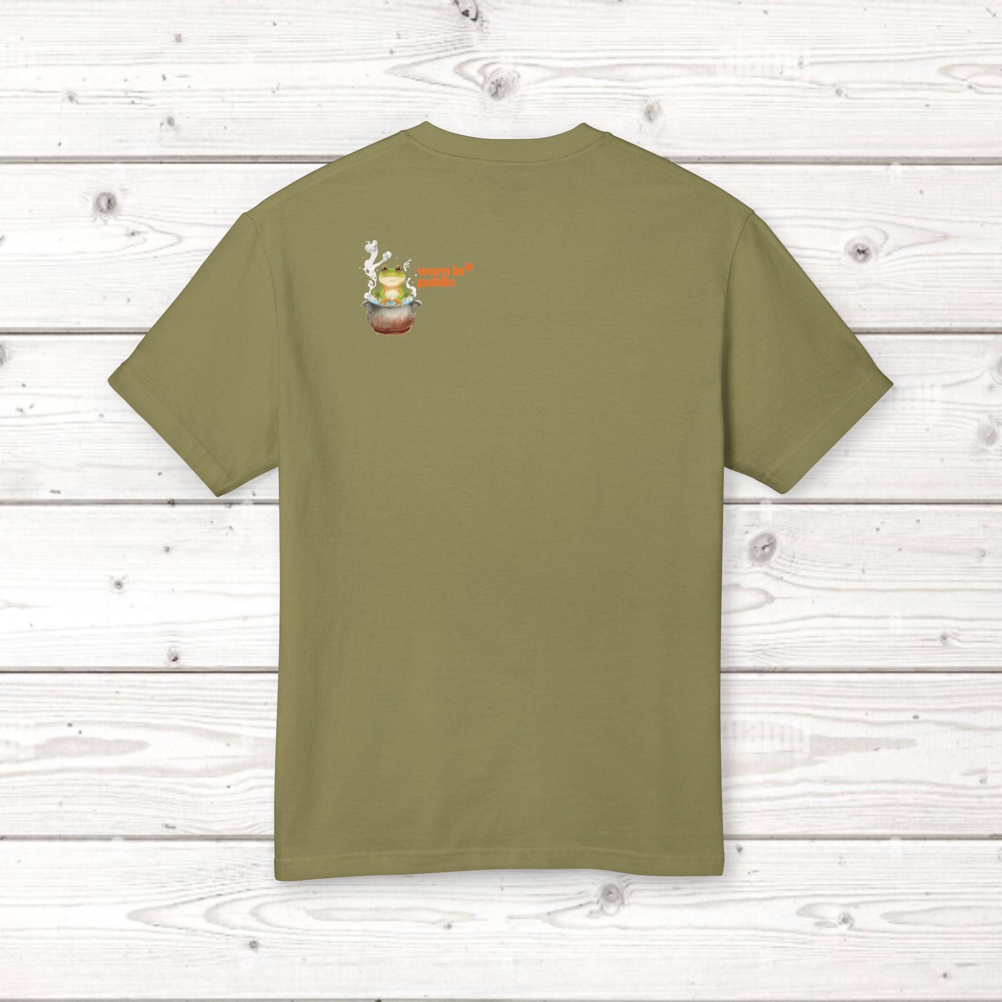 Graphic Unisex Tee — 'We Are Just The Frog in the Boiling Water' Funny Frog Shirt