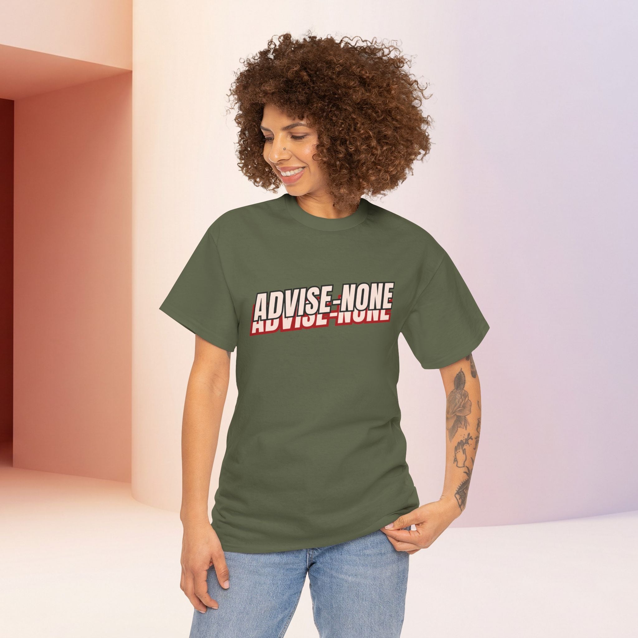 Advise None | Retro Slanted Unisex Graphic Tee