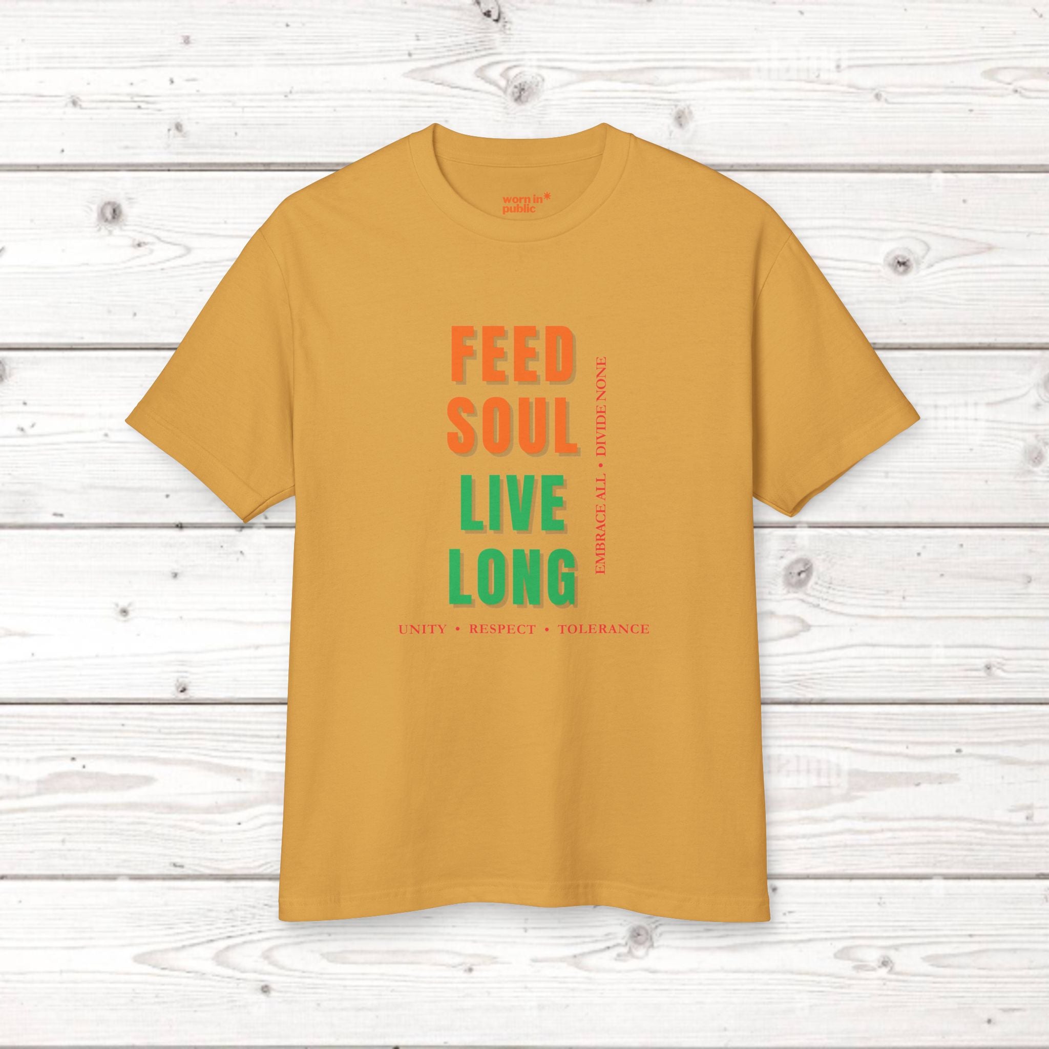 Feed Soul Live Long | Retro Unity Unisex Graphic Tee