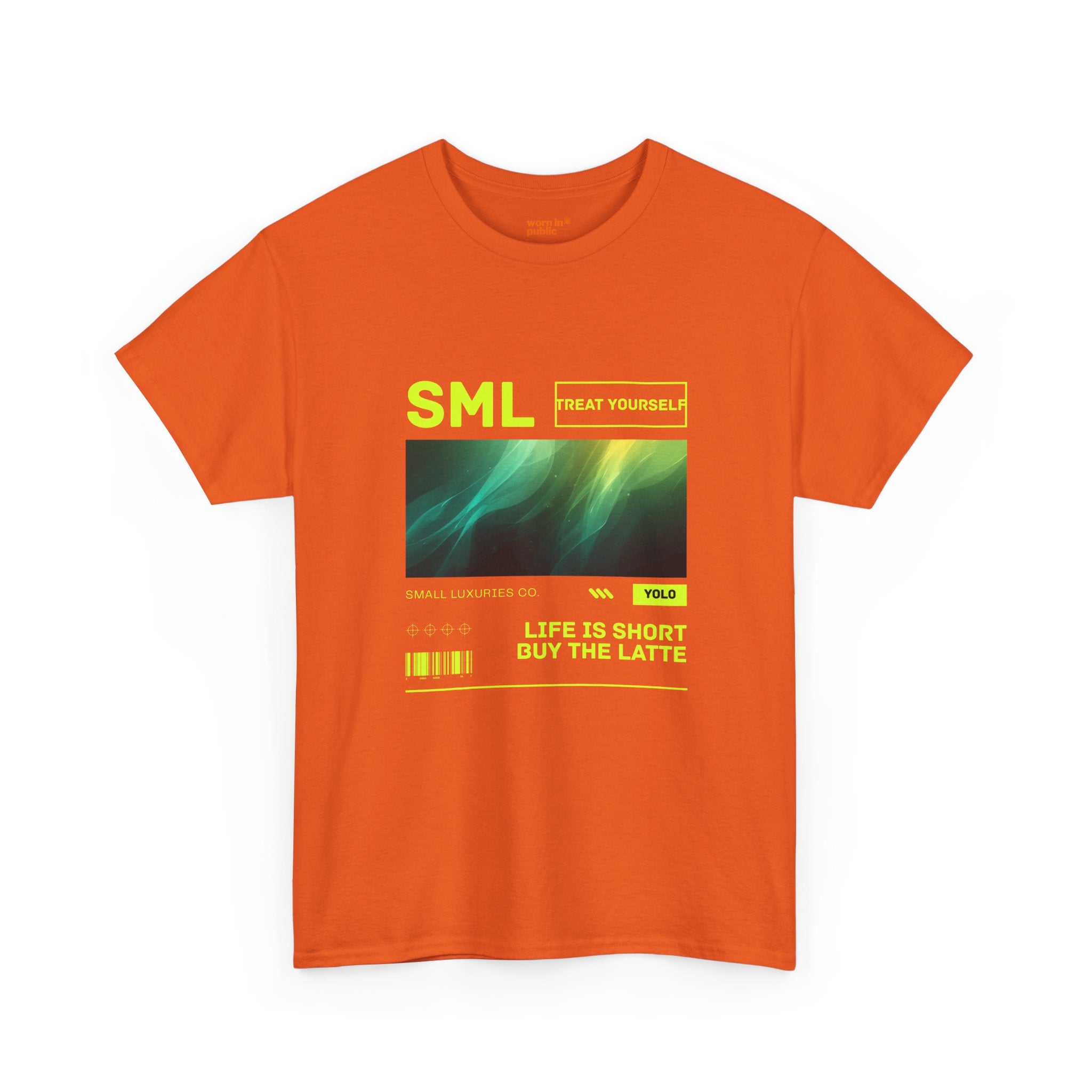 Luxuries of Life Neon Abstract Wave T-Shirt | Barcode Graphic Tee