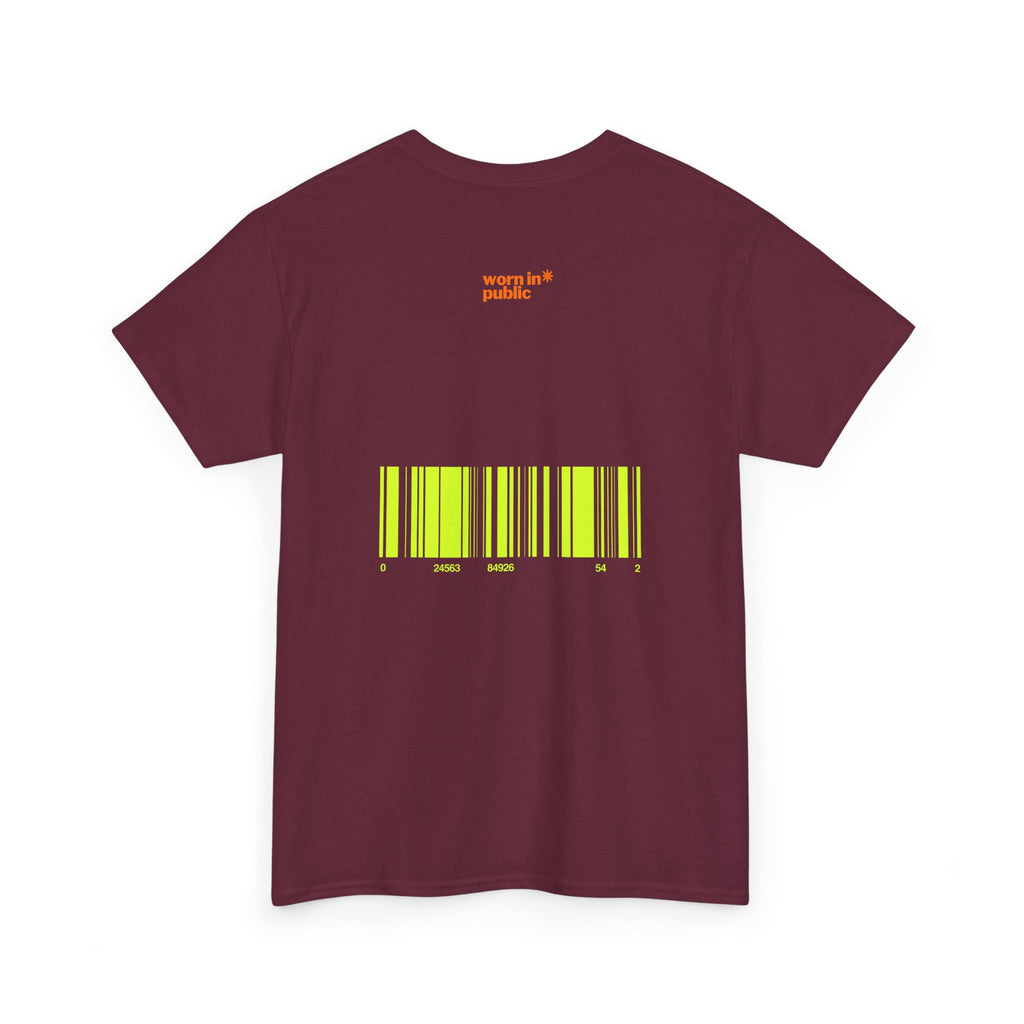Luxuries of Life Neon Abstract Wave T-Shirt | Barcode Graphic Tee
