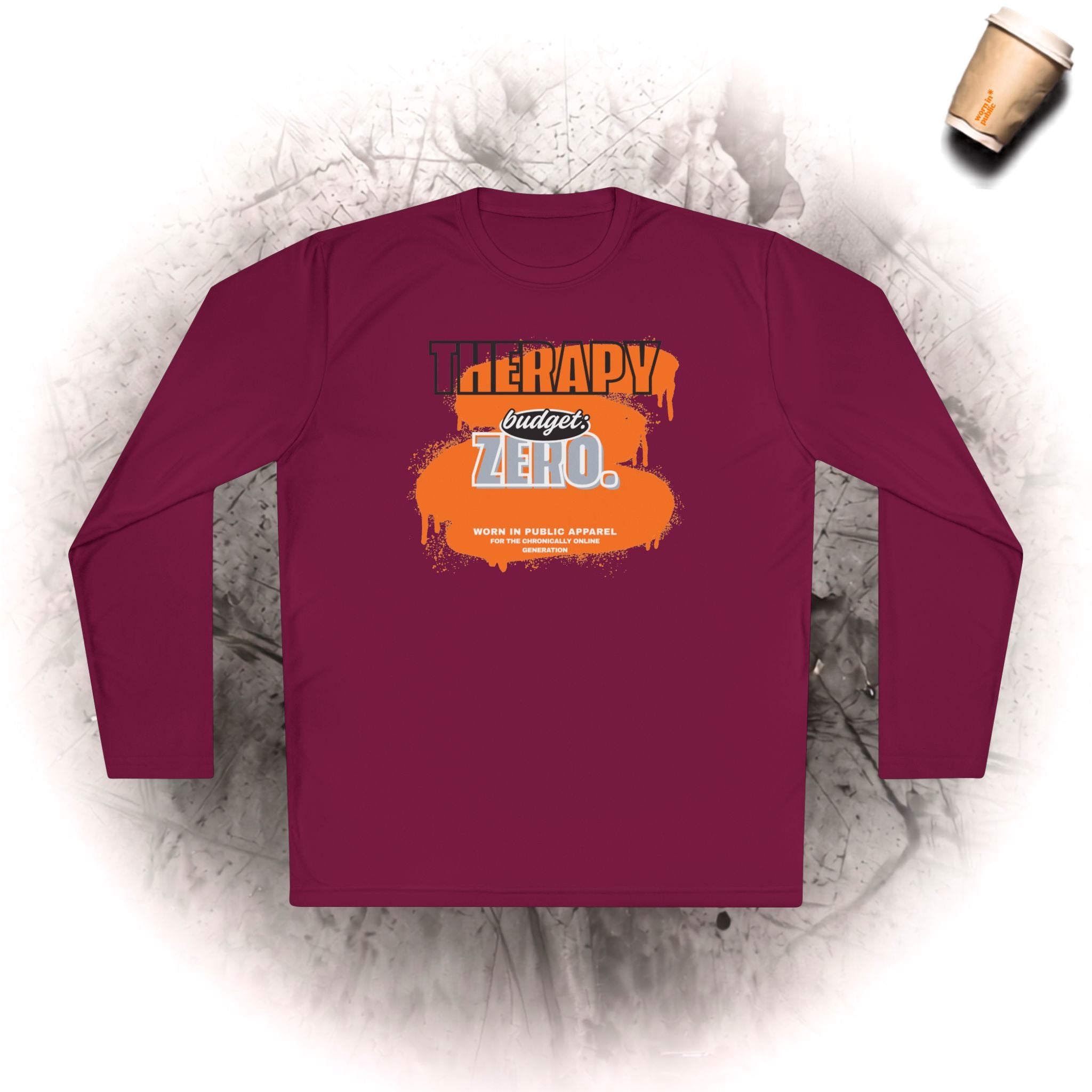 Therapiebudget Null Langarmshirt | Lustiges Shirt mit Mental Health Humor