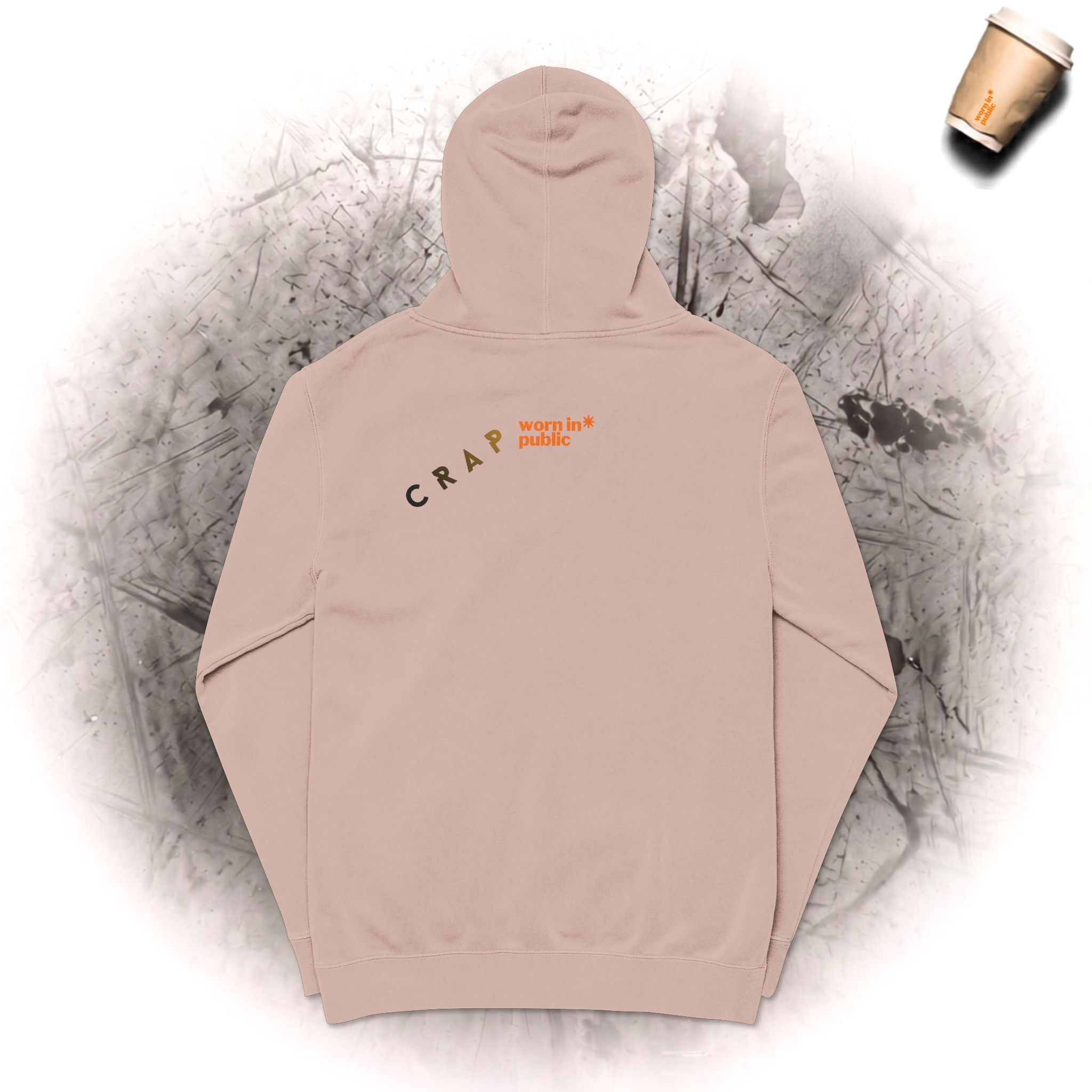 Fashion SHITS Hoodie | Minimalistischer „Crate“-Grafik-Pullover in Vintage-Waschung