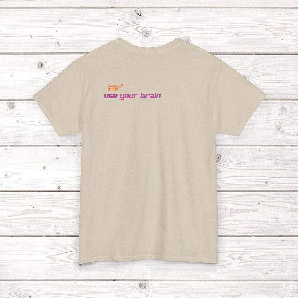 Brain User or Abuser GEN Z Unisex Tee — Retro Cyberpunk "Use Your Brain" Graphic T-Shirt