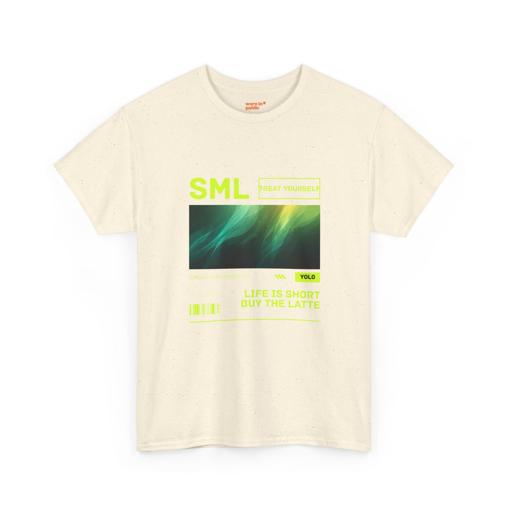 Luxuries of Life Neon Abstract Wave T-Shirt | Barcode Graphic Tee