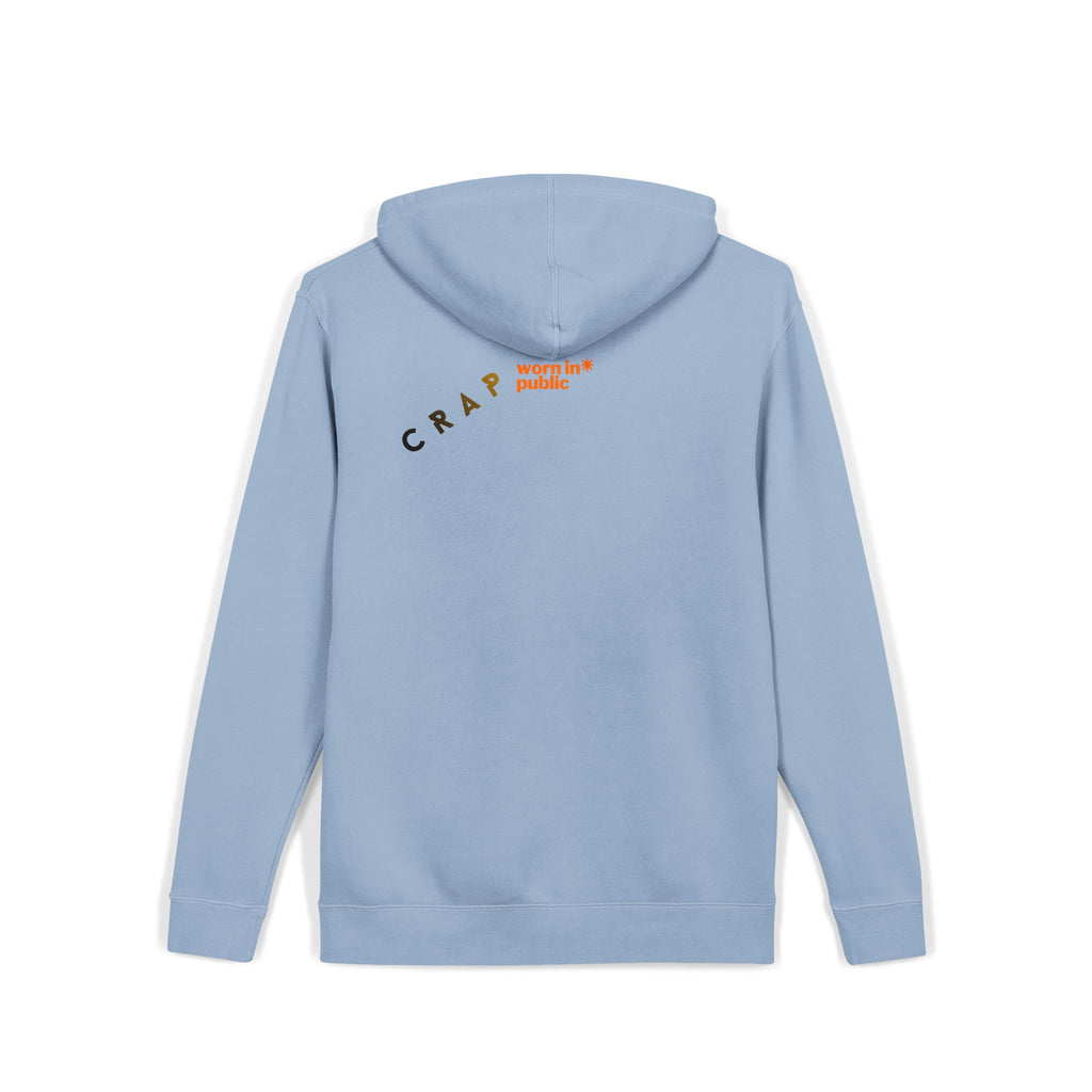Fashion SHITS Hoodie | Minimal 'Crate' Graphic Pullover in Vintage Wash