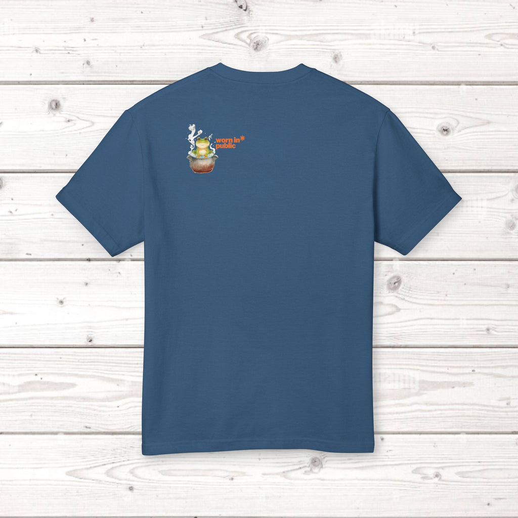 Graphic Unisex Tee — 'We Are Just The Frog in the Boiling Water' Funny Frog Shirt
