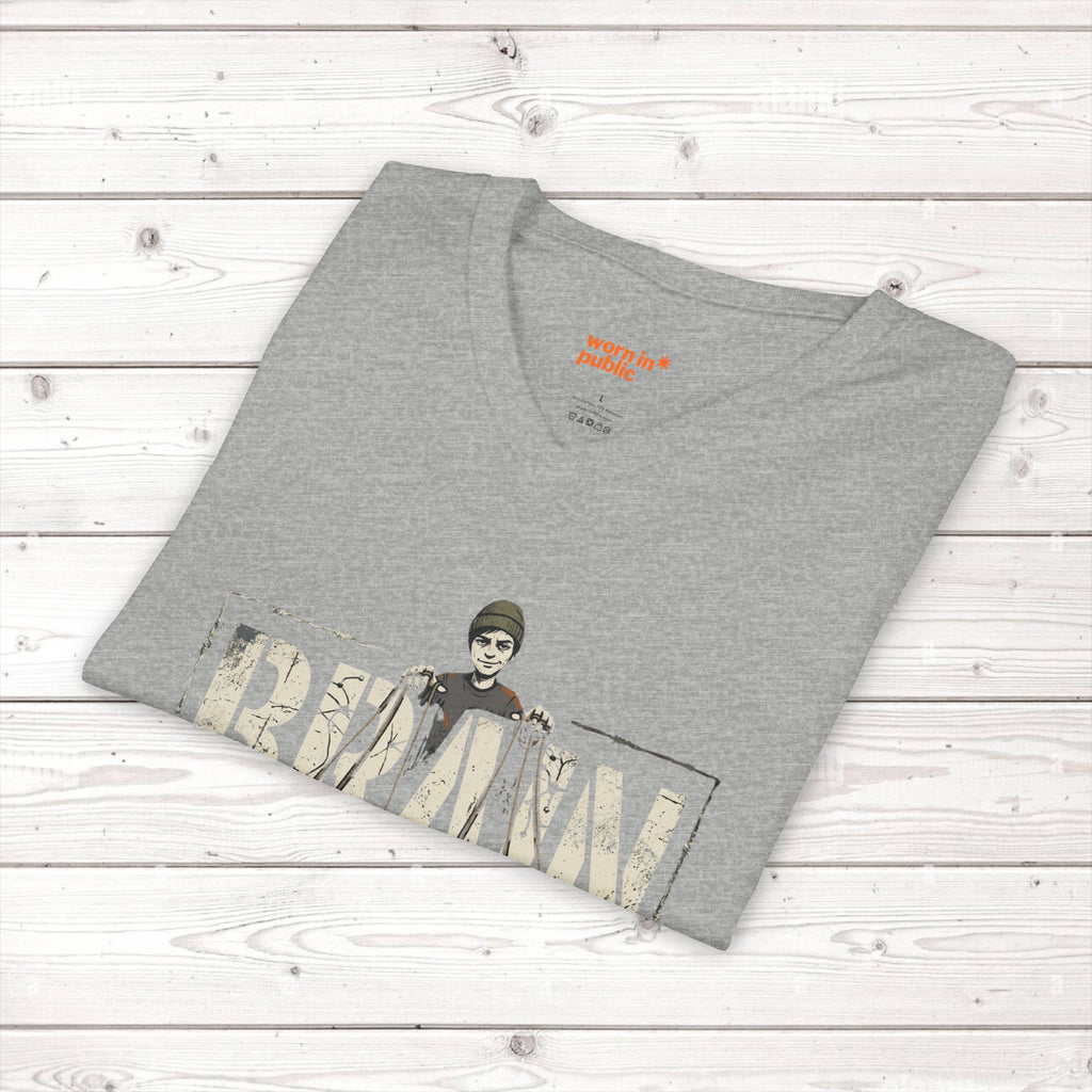 Brain User or Abuser Mens V-Neck Tee — Choose to See Graphic Awareness Shirt
