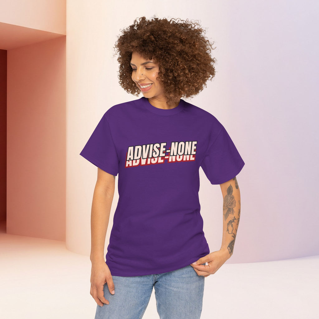 Advise None | Retro Slanted Unisex Graphic Tee