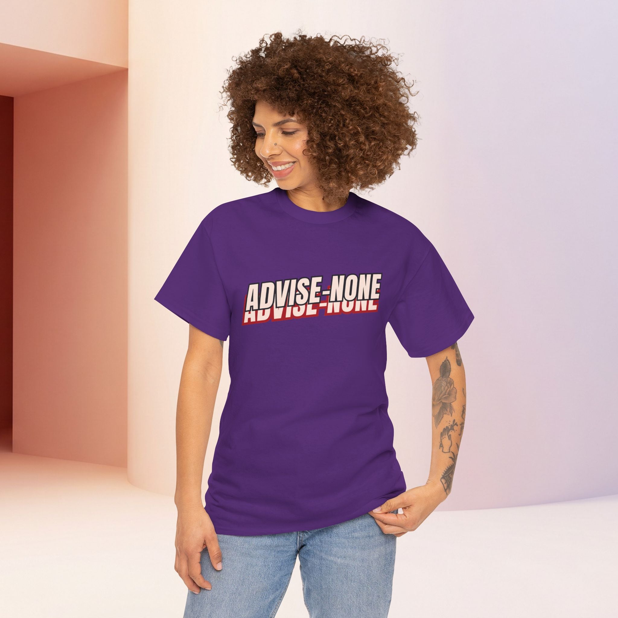 Advise None | Retro Slanted Unisex Graphic Tee