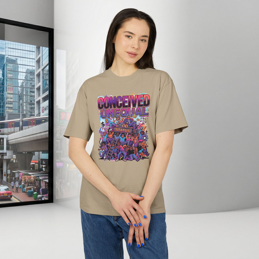 Conceived Unequal | Oversized Boxy Graphic Tee
