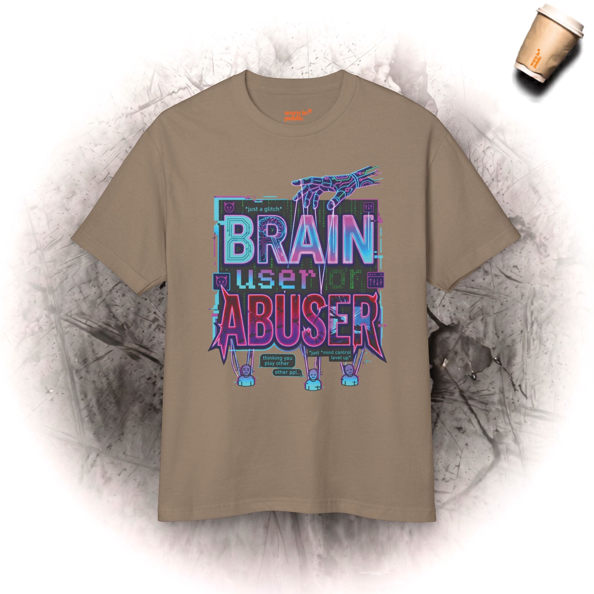 Brain User or Abuser GEN Z | Retro Cyberpunk Graphic Tee